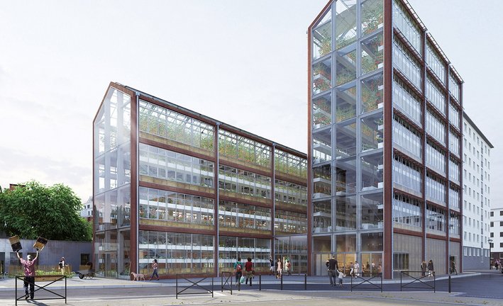 AurisMagnetic's tweet photo. Une première ferme maraîchère verticale voit le jour en France.
Elle sera construite à Romainville, à 3 kilomètres de la capitale. Les tomates ? C’est au troisième ! Il s’agit d’un vaste bâtiment composé de deux tours pour une production locale sans pesticides, plus bio que bio ! https://t.co/O9M9o8bwZ1