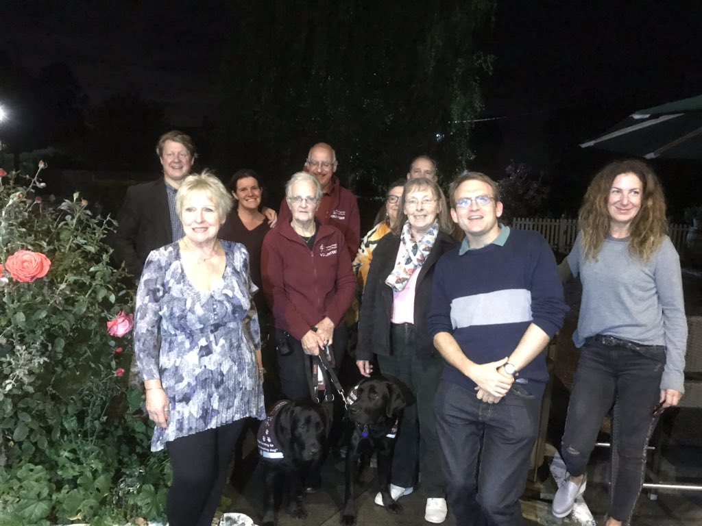 At the White Hart where Maz is presenting cheques to charities supporting Holyport Fair. Hearing Dogs and CAB Windsor and Maidenhead