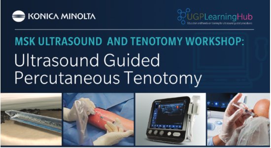 KonicaMinoltaMI's tweet photo. Are you in the Anaheim, CA area? Don't miss out! Join us for the #Ultrasound Guided Percutaneous Tenotomy Workshop! The workshop is hosted in conjunction with @HydroCision and teaches the basics of #MSK scanning and an intro to #Tenjet®. Register today! https://t.co/Q1RkGqkYOL https://t.co/WuXqOU0ZbO