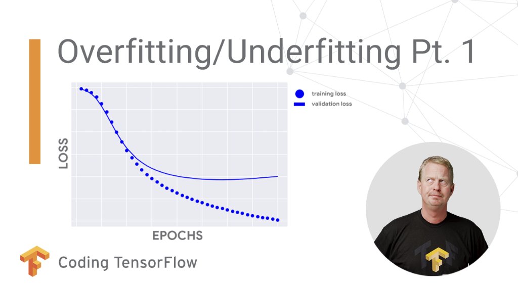 TensorFlow's tweet image. Overfitting models are too specialized to generalize, and underfitting models are too generalized to specialize! @MagnusHyttsten looks at how this happens and how to avoid it in the first of a two parter #CodingTensorFlow.
Watch here → bit.ly/2pN7f1B