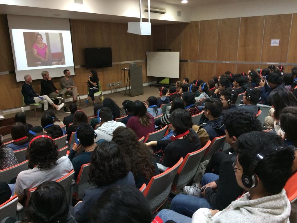 ifal_mx's tweet photo. En el marco del @designweekmex los diseñadores franceses Sam Baron y Sylvain Marcoux participaron esta mañana en la conferencia "El diseñador en la sociedad como agente de cambio" en el @CIDI_UNAM. Pueden ver sus obras en el @museoantropo #visionytradicion https://t.co/pVV4J0iMRe