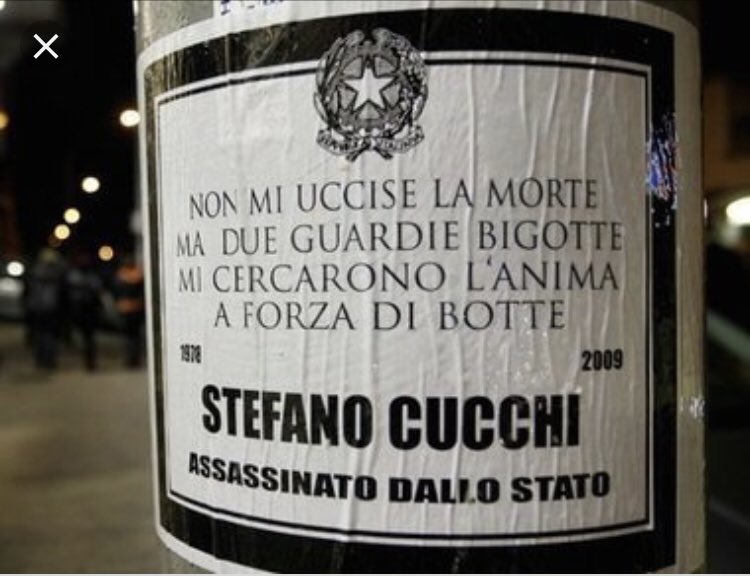 MaLiLLa90's tweet photo. #GiustiziaPerCucchi https://t.co/bYGNuzmZKC