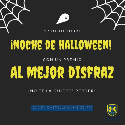 Ya estás listo? Halloween se acerca! 🔥 y nosotros no estamos preparando... Este 27 de octubre no te pierdas una súper noche de Halloween! En Caney Castellana 🎃😼