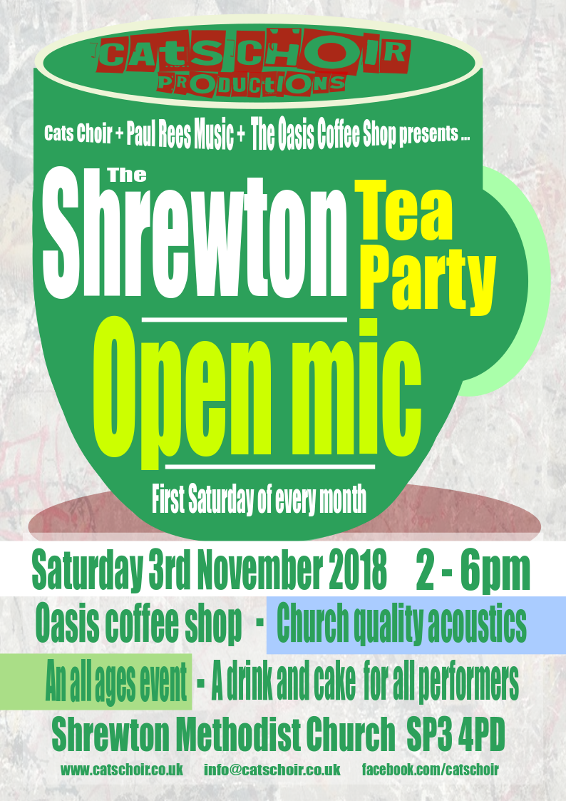 Cats_Choir's tweet image. Exciting! a new open mic with Paul Rees Music + Oasis Coffee Shop. 3/11. Expect @Cats_Choir quality! #openmic #wiltshireopenmic #wiltshiiregigs