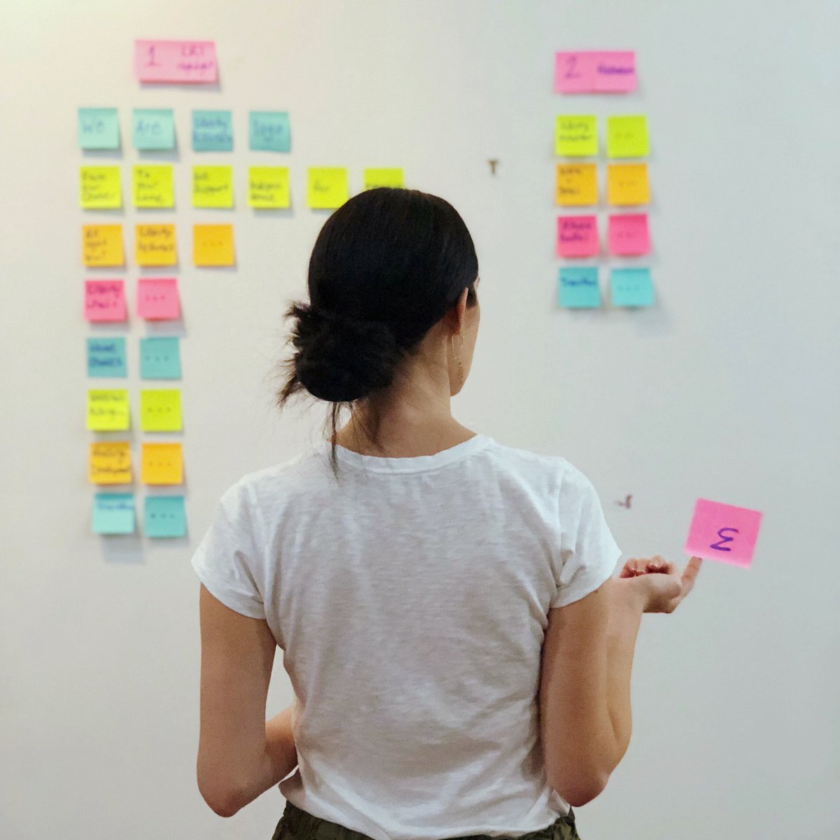 halfgenius's tweet photo. The week isn't over yet! Making things happen in our creative lab, one sticky note at a time. #CreativeGenius #DesignPhilly https://t.co/E0WC626SgX