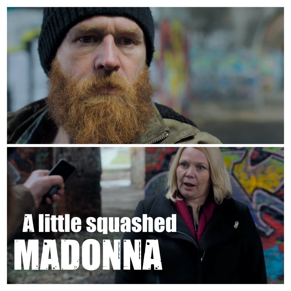 A little squashed Madonna 😂😂😂😂 #NoOffence