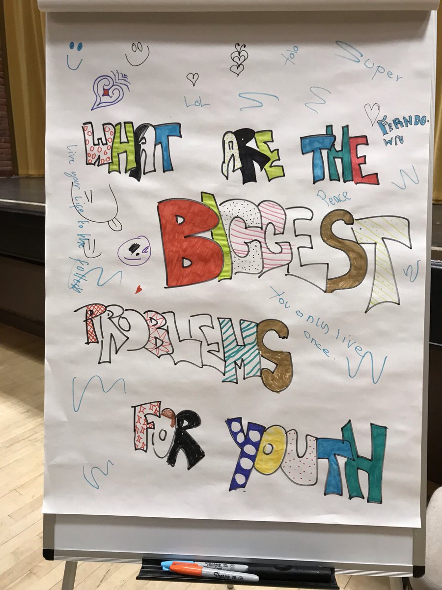 YouthInDorset's tweet photo. Such a fantastic #youthvoice event with 56 young people, 7 decision makers, 4 BIG problems young people experience in Ferndown and a whole bunch of solutions! #Ferndown50 #rockon #fun #pizza #decisiomaking #leadership https://t.co/Tw3yX99D8g