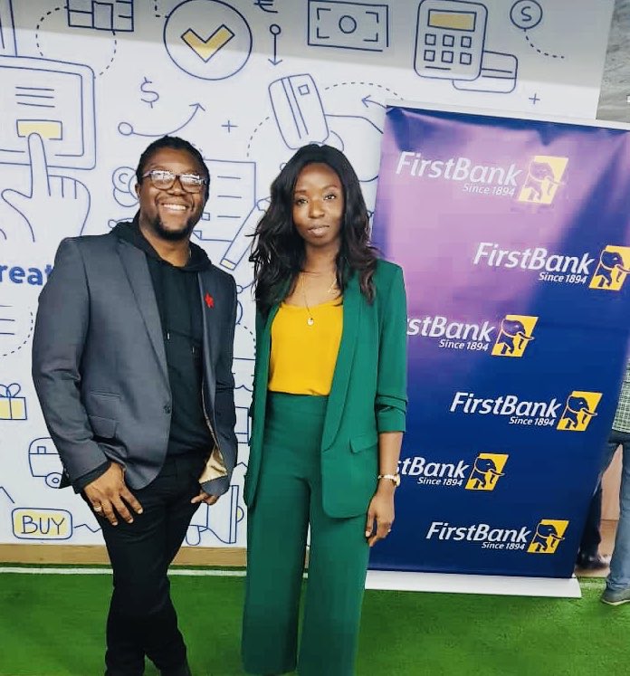 LolaEkugo's tweet photo. Earlier today at the maiden edition of @FirstBankngr #FirstBankIn2ovate Hackathon with + FBNQuest @NumericPoet Victor Akigbo. πͺπΎ #Day1 #Tech #FirstBankIsDigital https://t.co/u2S1okml07