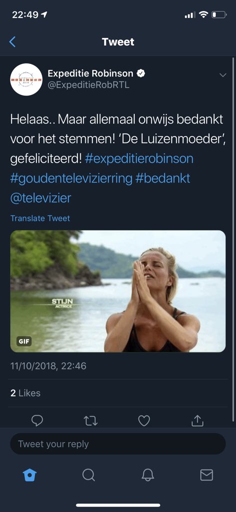 carremak's tweet photo. Nogmaals: OPLETTEN JONGENS!!! #ExpeditieRobinson @ExpeditieRobRTL #TelevizierRing https://t.co/HGmZSxvmGq