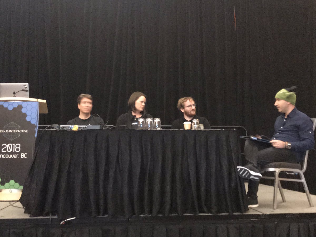 dshaw's tweet image. Node.js Security panel with @liran_tal @poledesfetes @HMSEvans @mhdawson1 #NodeJSInteractive