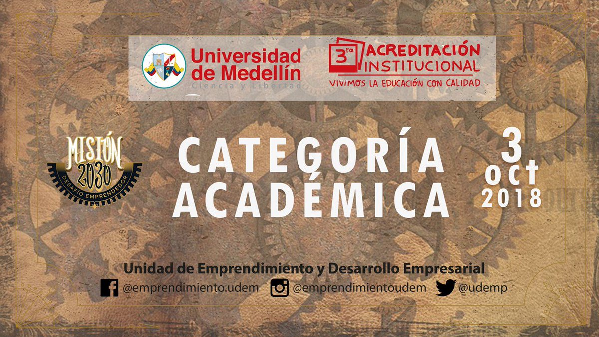 udemp's tweet photo. ¿Ya vieron los resultados de cada categoría?
Una a una les mostramos las Facultadas ganadores y al final... la GRAN FACULTAD GANADORA 2018 del Desafío Emprendedor Misión 2030.
visita ya 👉 https://t.co/8i3uA4Cyjp 
y revisa los ganadores https://t.co/N9lQtVUmrq
