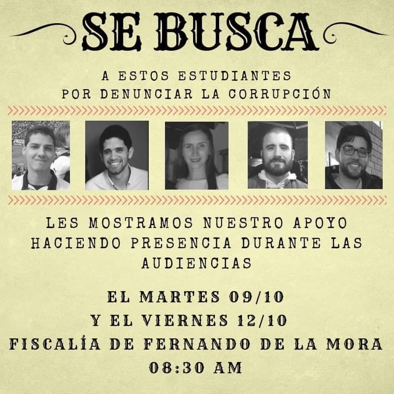 GustavoGonzle93's tweet photo. Por denunciar y luchar contra la corrupción, la justicia paraguaya los está procesando...
Total apoyo a estos estudiantes. Hoy más que nunca #UNAnotecalles #Pynotecalles https://t.co/EpnklZ9e6b