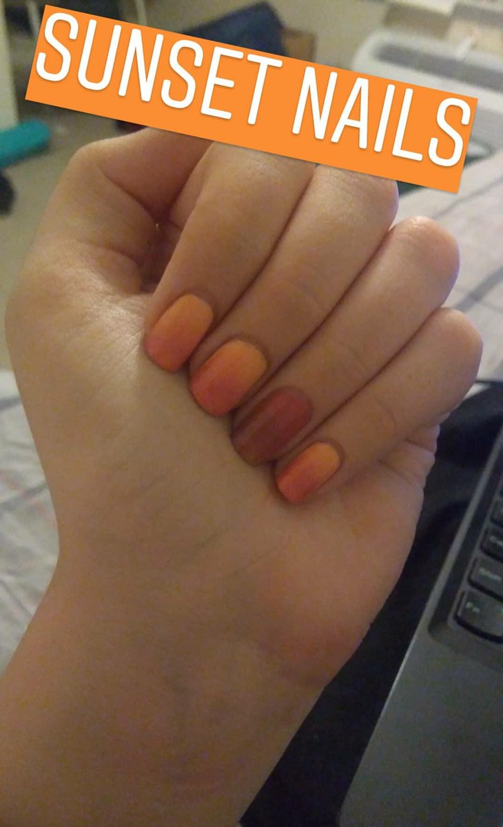 South peach, November, and Point zero for my sunset nails 🌅 <a href="/KathleenLights1/">Kathleen Lights</a> <a href="/KLPolish/">KL Polish</a>