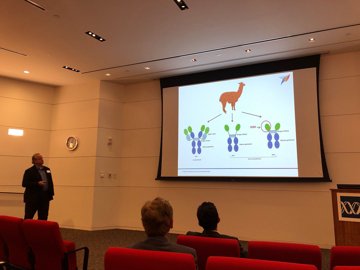 Rockland_Inc's tweet photo. Steve Manobianco, Director of Business Development at Abzyme Therapeutics, explained Abzyme’s desire to make the clinical to business case for a transition to single domain approach.
@TheWistar #PDDF #singledomain https://t.co/24fQ7gU1Wm