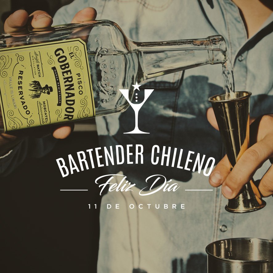 #PiscoElGobernador #PiscoPremium ¡Feliz día del bartender chileno! Un salud por todos los que gobiernan las barras a lo largo del país! #GobiernaTuDestino #Cocktails #Drinks