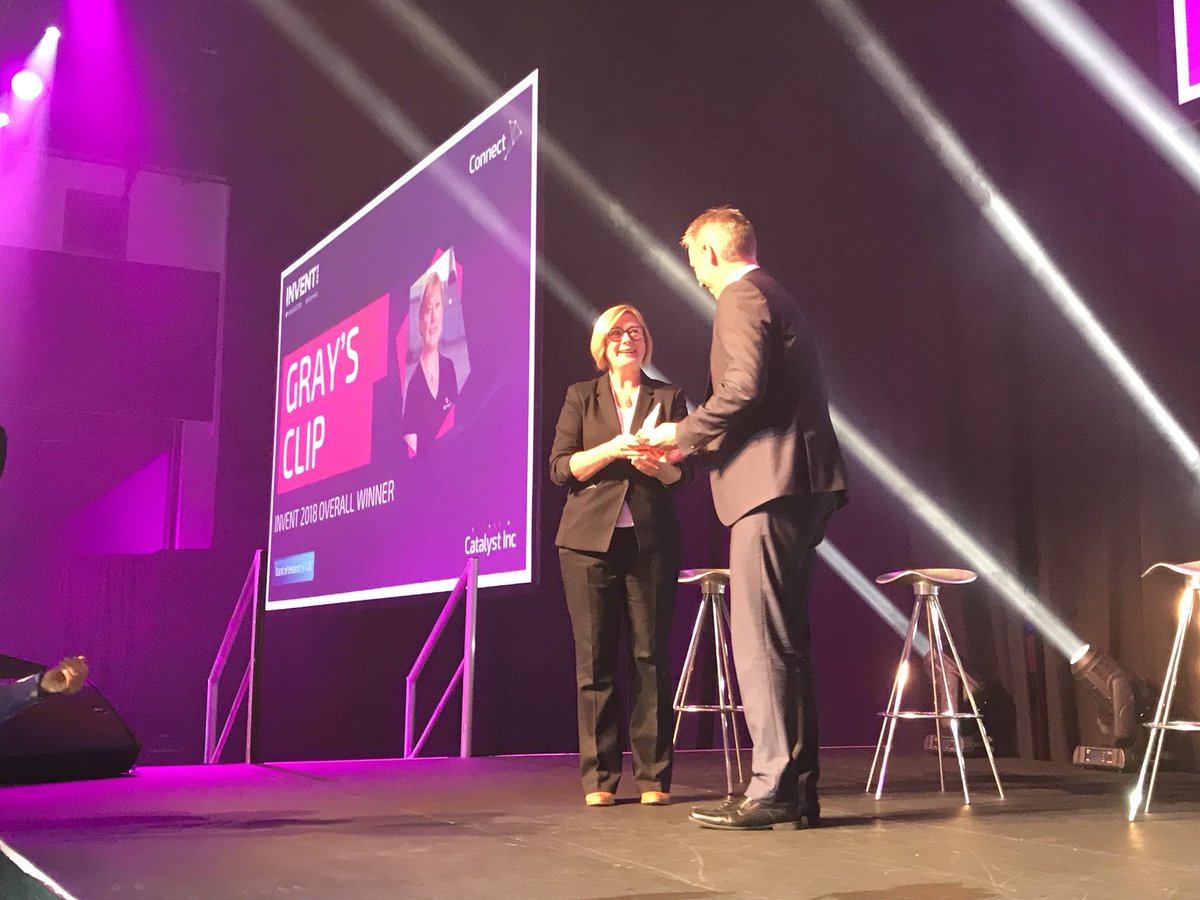 The announcement we have all been waiting for... The winner of #Invent2018 is <a href="/GraysClip/">Grays Clip</a> CONGRATULATIONS!! 👏🏼🎉