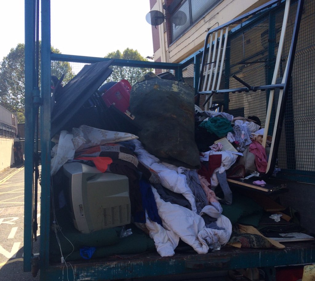TheRotherhithe's tweet photo. How can a tenant leave a flat with all this rubbish in it two lorry loads who pays for the clean up other tenants do disgusting they should be charged for this more of our H R A wasted it should not be allowed https://t.co/bxguDMhftw