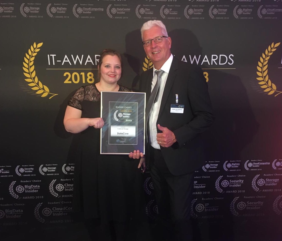 Wir freuen uns über Silber in der Kategorie Scale-Out Storage 😊 Vielen Dank an alle, die für ins abgestimmt haben!!! 🍾🏆 #ITAwards #DataCore