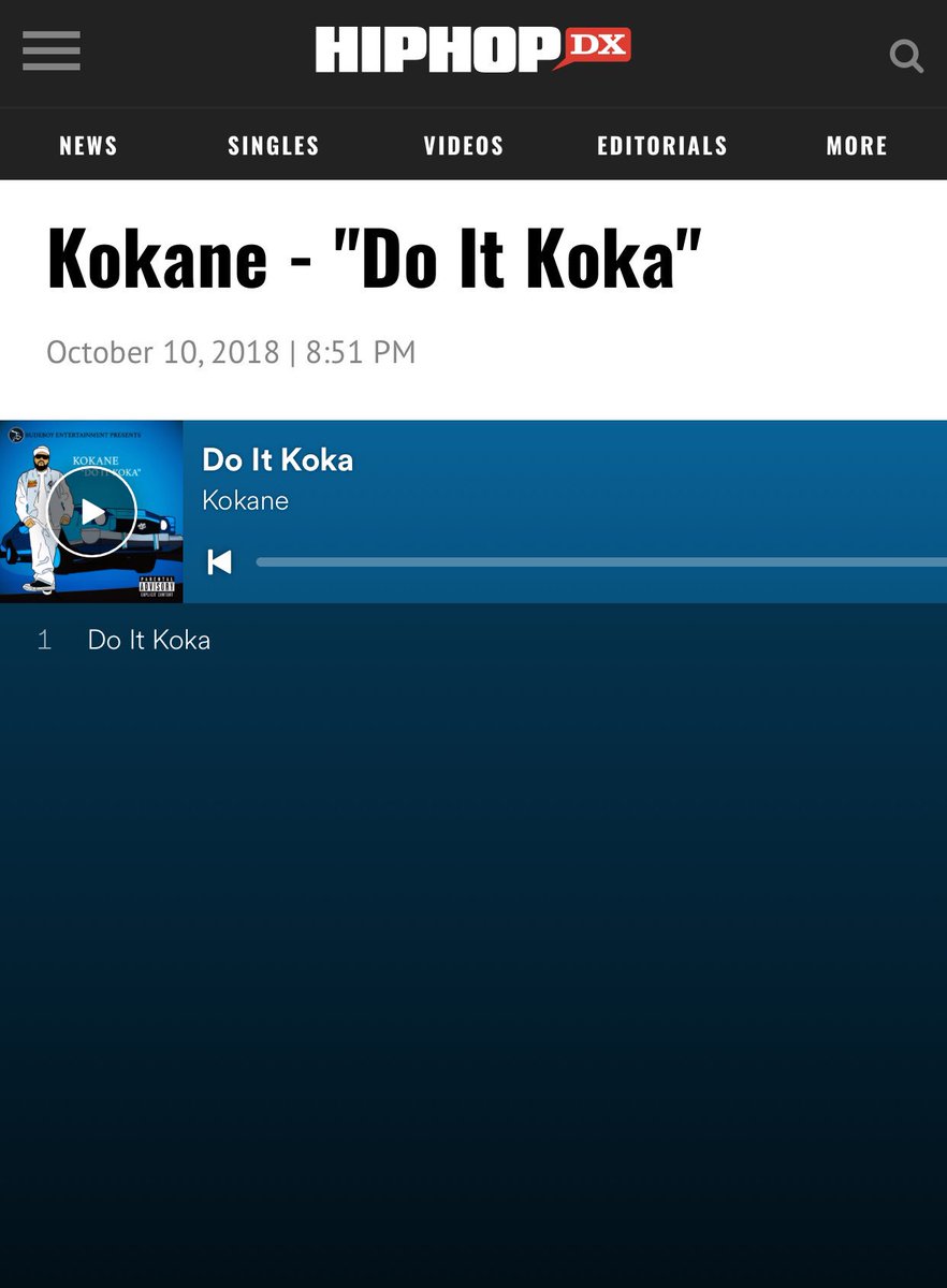 CHK OUT #Kokane “DO IT KOKA” single prod by <a href="/slunkmusic/">westcoaststone</a>
on <a href="/Hiphopdx/">HipHopDX</a> 
hiphopdx.com/singles/id.372…
Pls share and comment! New kokane soul &amp; funk album  “Finger Roll”
c/soon... RT