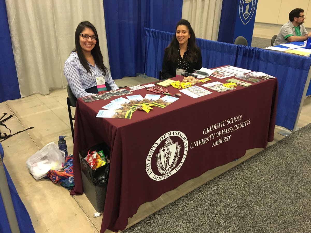ProfGregTew's tweet photo. @atorresocamp and @chiroxiphia81 holding down the @UMassGradSchool @UMassAmherst @CNS_UMass table @sacnas #SACNAS2018 https://t.co/oSFVYl2hSW
