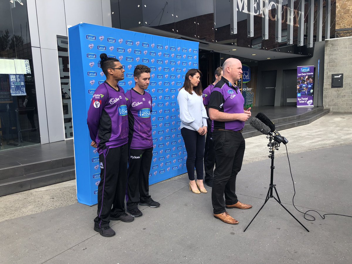 .@CricketTasCEO speaking to media about our new Principal Partnership with <a href="/TassalSalmon/">TassalSalmon</a>. 

“It’s fantastic to extend our Partnership with Tassal who are closely aligned with our values and represent what’s so great about Tasmania.”