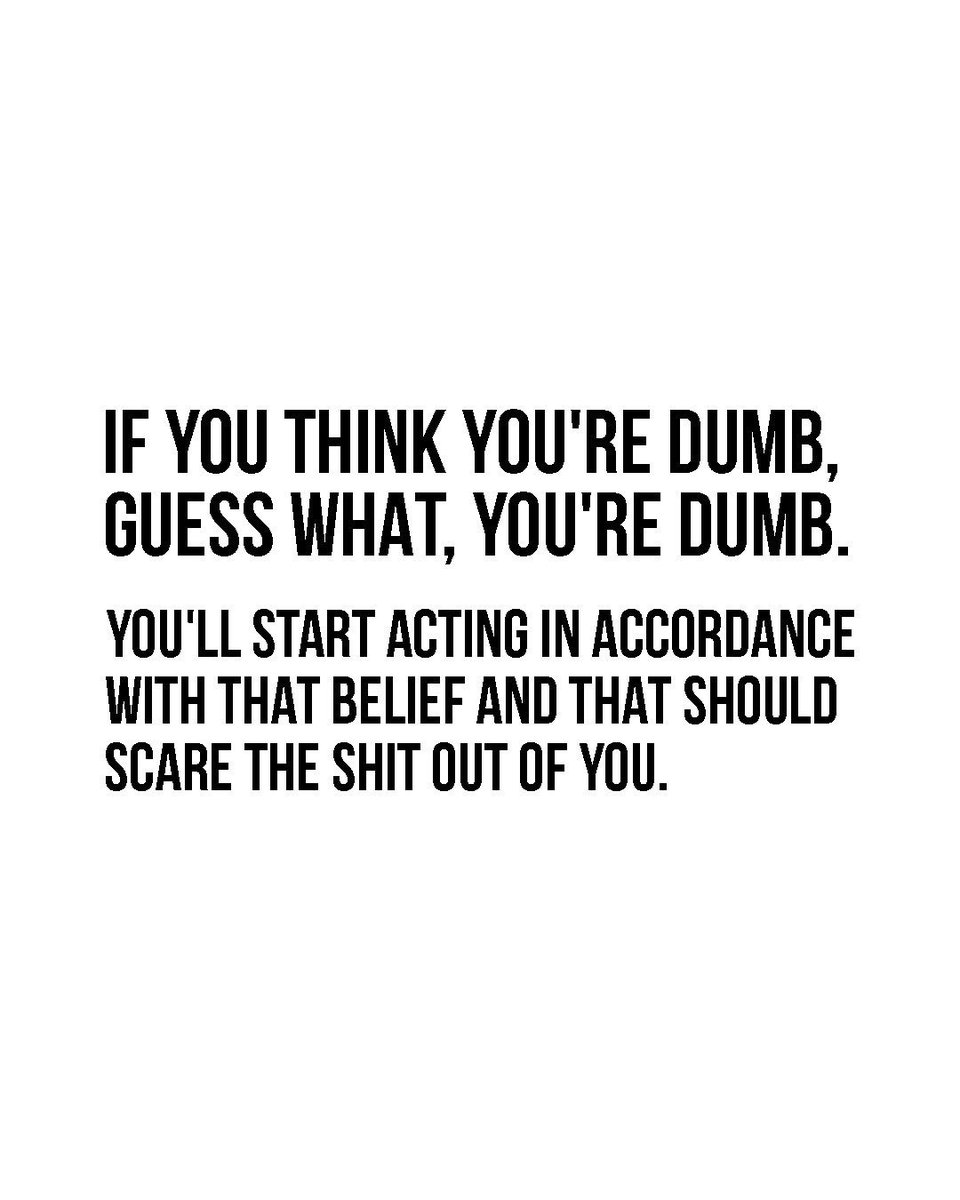 TomBilyeu's tweet photo. Be careful what you allow yourself to believe about yourself. It matters a whole hell of a lot. Facts. https://t.co/FA14SrkaAQ