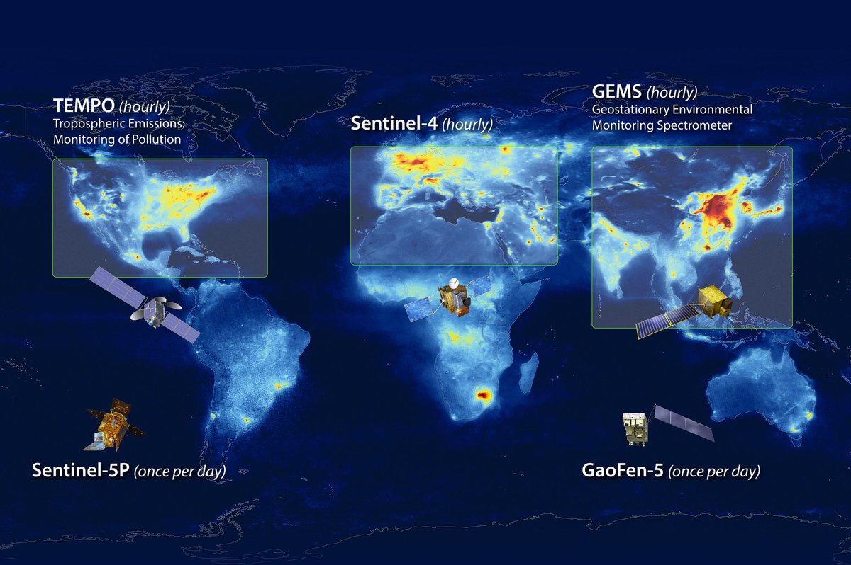 Exciting things happen when scientists get together! A recent GEMS Science Team Mtg resulted in new experiments for the TEMPO Green Paper, including use of TEMPO formaldehyde and H2O, along with CO from other #satellites to study heat and drought stress of western forests.