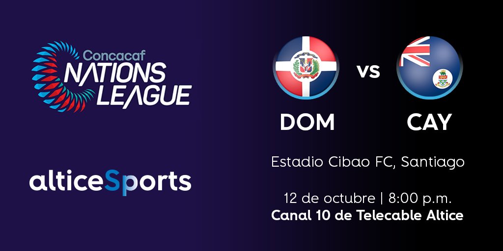altice_do's tweet photo. Nuestra Selección Dominicana de Fútbol llega directo a tu hogar por el canal 10 de #TelecableAltice. ⚽¡Sintoniza y comparte tu #apoyosinlímites! 🥅 #AlticeSports #sedofútbol #laselecciónosune https://t.co/JkkNWZYLNH