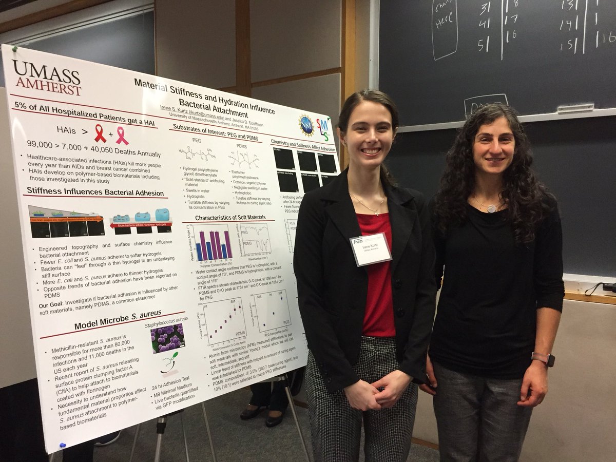 Irene Kurtz with her poster during a packed session today at the International Polymer Symposium <a href="/UMassAmherst/">UMass Amherst</a> <a href="/smls_nrt/">Soft Materials</a> <a href="/NSF/">U.S. National Science Foundation</a>