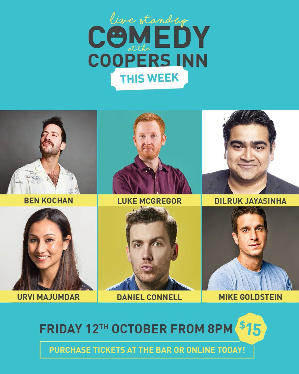 Tonight! @Dilrukj @LukeWMcGregor
+ more! Huge show, prebook tickets asap, they're selling fast
http://www.trybooking.com/WDYM