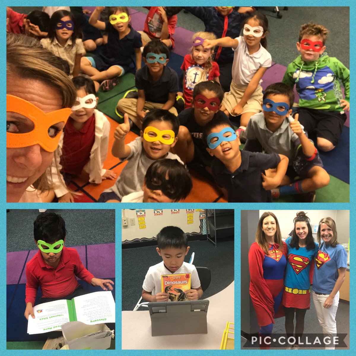 Tmaheilig's tweet photo. Channeling our inner super powers so we can learn to be Super Smart about nonfiction topics and sharing our sneak peeks @Flipgrid @TCRWP @Tustinmemorial https://t.co/vpOtSwQw7i