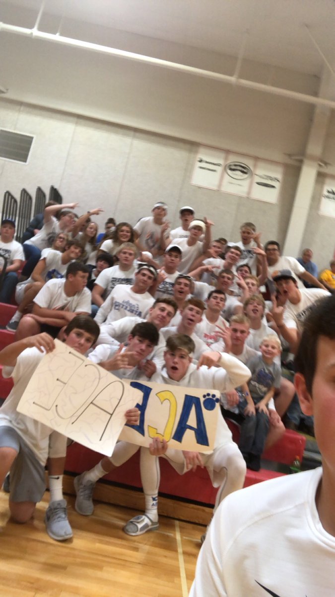 TheresANetThere's tweet photo. Congrats to our Volleyball team on getting the 3-peat of The Conference Tournament!🏐 Also thanks to all the fans and students that came to cheer on our cats! @StPaulVB #sectionszn https://t.co/4Deegrpjuh