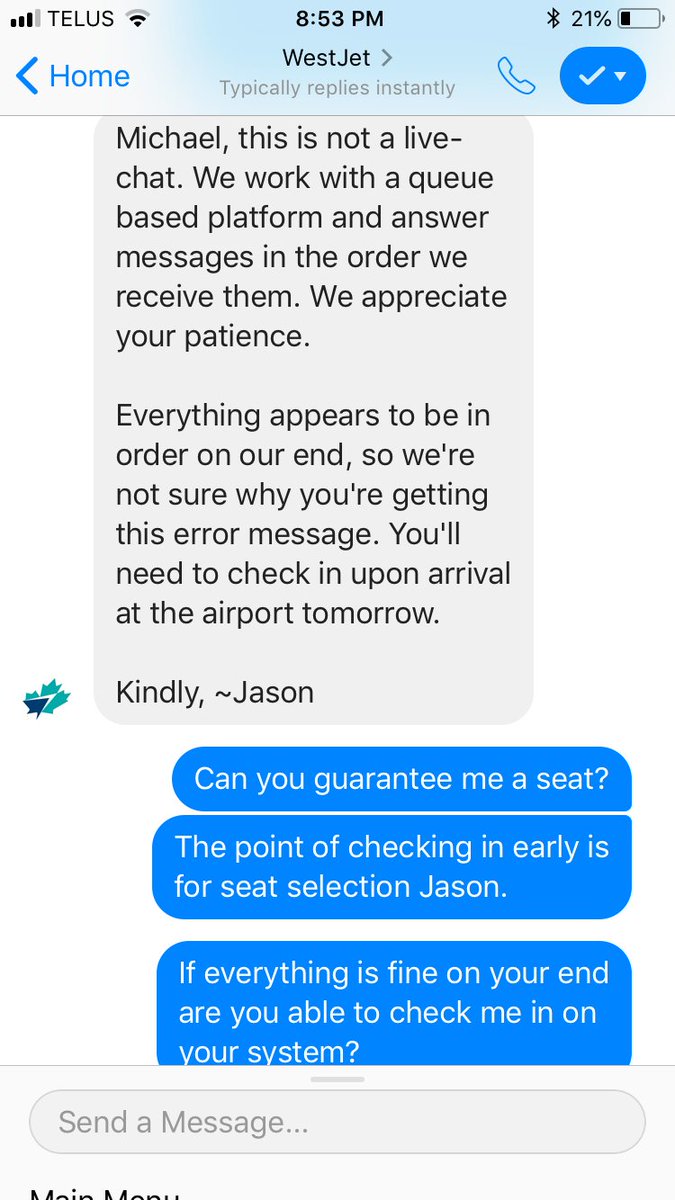 michaeltschmidt's tweet photo. @WestJet Is this your standard for customer service? #WestJet #poorcustomerservice https://t.co/jk2l31roag