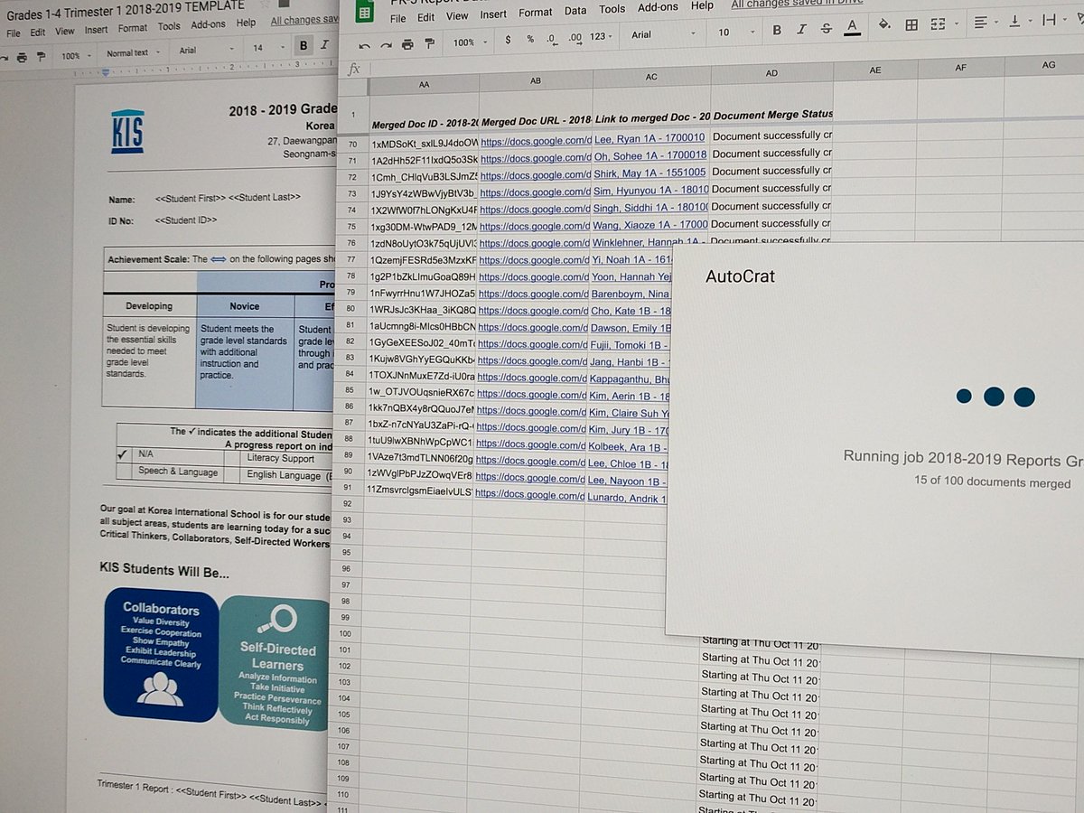 Making a couple jillion T1 ES Progress Reports. Thanks @MEGodek and @richtheteach for the awesome setup making this process tolerable!