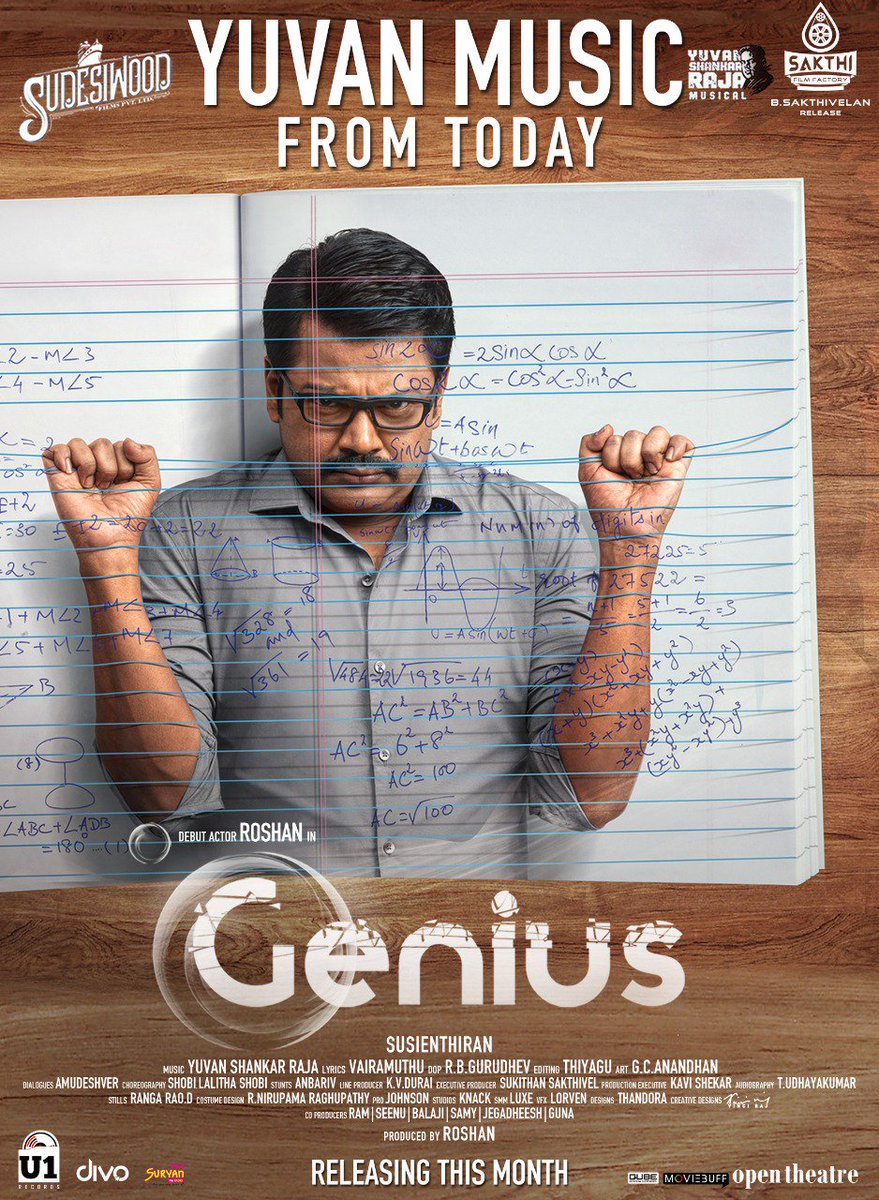 SuryanFM's tweet photo. Tune in to #SuryanFM NOW to listen to the audio of #Genius EXCLUSIVELY
#GeniusAudioFromToday
@Roshanoffl @dir_susee @thisisysr @irfanmalik83 @U1Records @divomovies @bladeshankar #YuvanShankarRaja @PriyaaLal https://t.co/akk6O1H89E