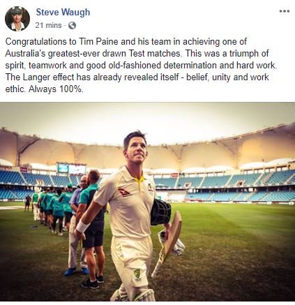 High praise indeed for the Australian team #PAKvAUS