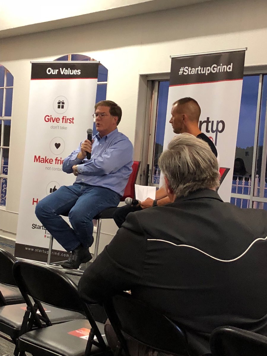 A great turn out for Scott Schwindaman who did an amazing job talking about ⁦<a href="/LElubricants/">LubricationEngineers</a>⁩, ⁦<a href="/CityofWichita/">City of Wichita</a>⁩ at #StartupGrind.