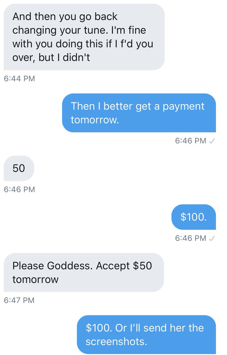 GoddessEmily29's tweet photo. Don’t ask for a blackmail session if you can’t handle it 😉 I take this shit very seriously . #blackmail #findom #FinancialDomination #brattydomme #cuck #EFDP https://t.co/VrXJRmOZCl