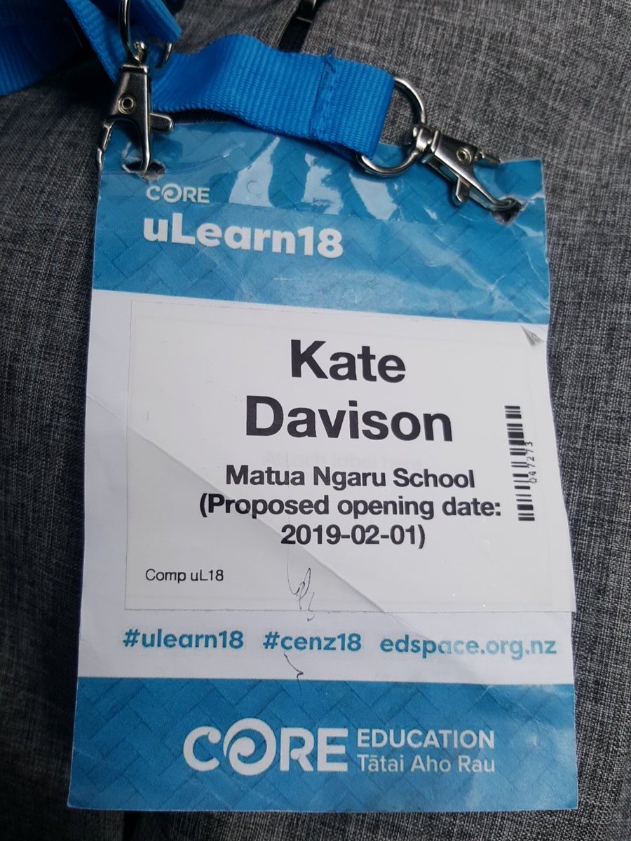 Name tag and brain have taken a beating! Thanks <a href="/coreeducation/">Core Education</a> and @MatuaNgaru, uLearn was, as always, fantastic