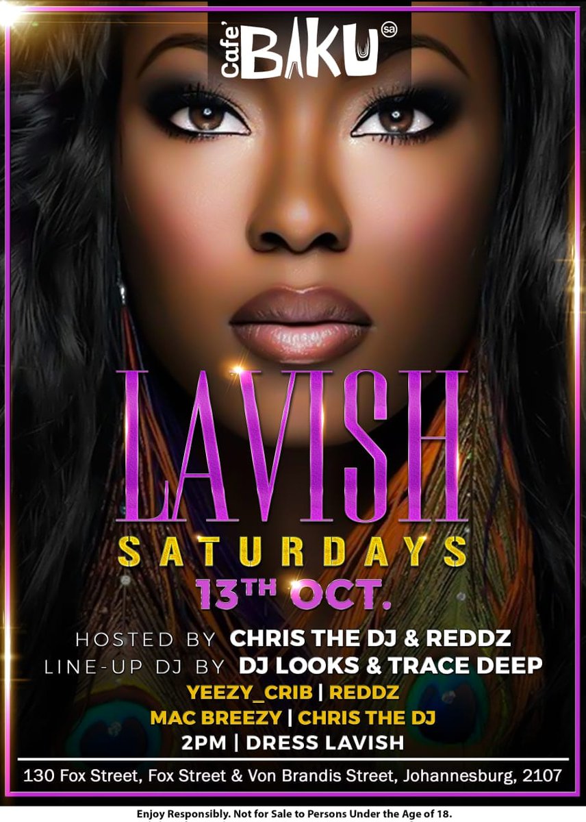 ReddzDj_Paula's tweet photo. Yow Fam U Good?
13 October 18' 
Please Do Pull Thru For A vibe!!!!
Out @CafeBaku (Fox Strt)
#LavishSaturdays 
ITS GONNA BE A LITUATION !!!    
$$DONT MISS OUT$$

You're Support Will be Appreciated https://t.co/SzmLBOzyPa