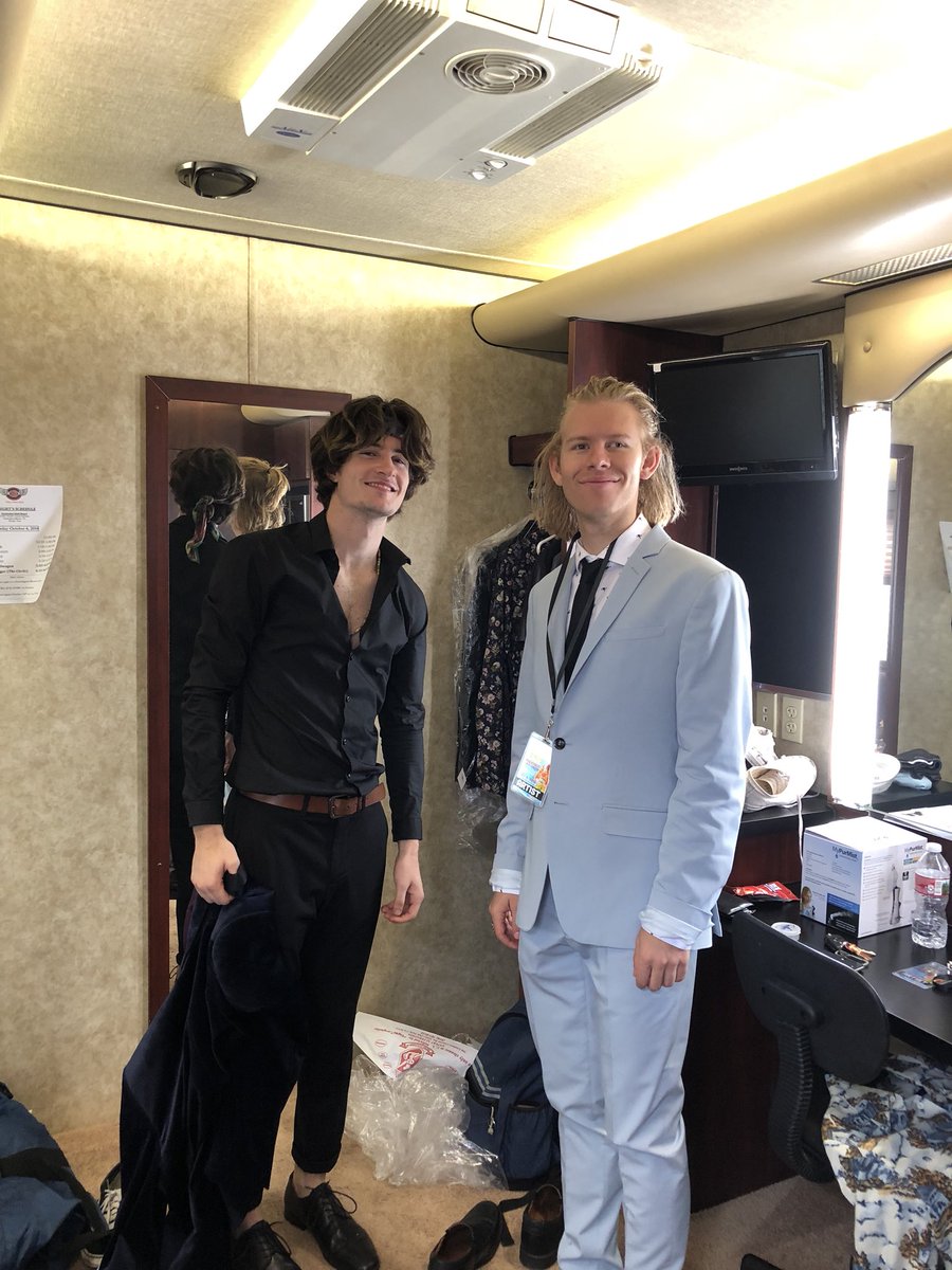 SirPleaseBand's tweet photo. Marsh and Shane hanging out backstage before the show last Saturday. Who’s coming to the Mint next week? https://t.co/1vboo1U284