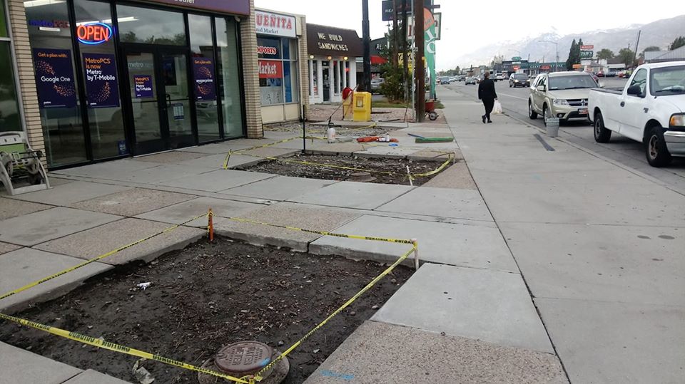 Progress on the Courtyard "Refresh" North - Before