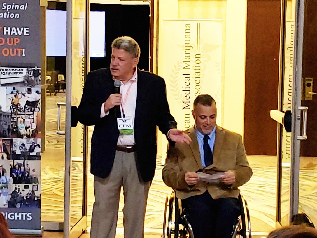 UnitedSpinal's tweet photo. Jim Weisman, United Spinal's president and Nick LiBassi, VP of Partnership Expansion open the festivities at our 6th annual Chapter Leadership Meeting. #werollunited #clm2018 #unitedspinal #leadership https://t.co/vc6b9wxP8h