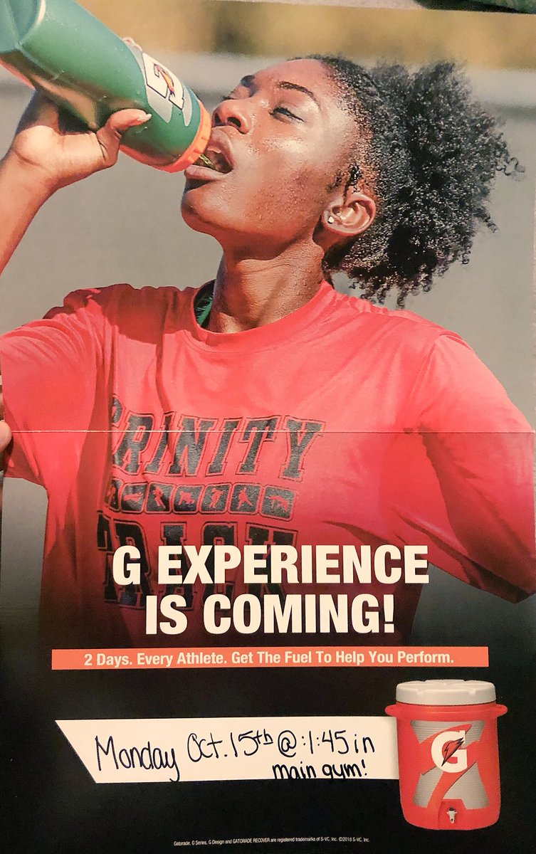 FHS_ATC_'s tweet photo. ‼️CALLING ALL FALL ATHLETES‼️ @Gatorade is coming!!! Join us on Monday afternoon DURING S.M.A.R.T for a presentation from @GPPartner! Check your email for more details and pass the word! https://t.co/vMGjDRorfH