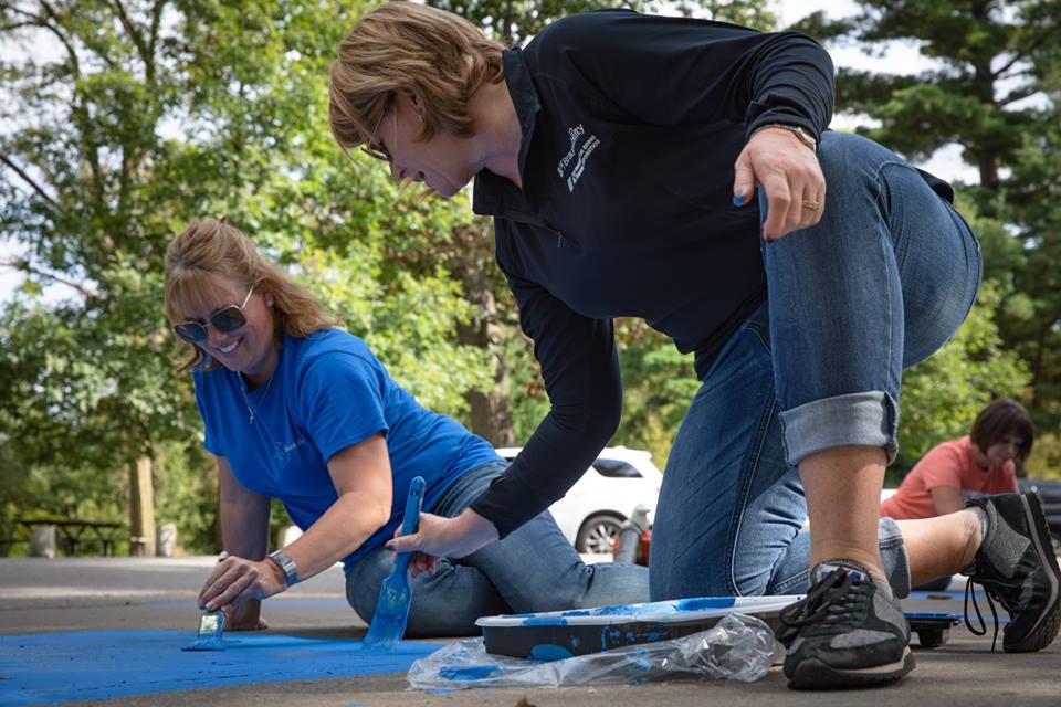 BraunAbility's tweet photo. In September, over 70 #BraunAbility employees painted a total of 100 accessible parking spaces in their local communities as an extension of BraunAbility’s #SaveMySpot campaign. Team members repainted faded parking space areas and created new spaces where none existed before! https://t.co/Kki3n9WBTW
