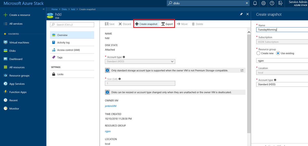 With #Azure #ManagedDisks in #AzureStack, you can create snapshots and export the disk.
Thx <a href="/Kirtana_MSFT/">Kirtana Venkatraman</a> 

azure.microsoft.com/en-us/updates/…