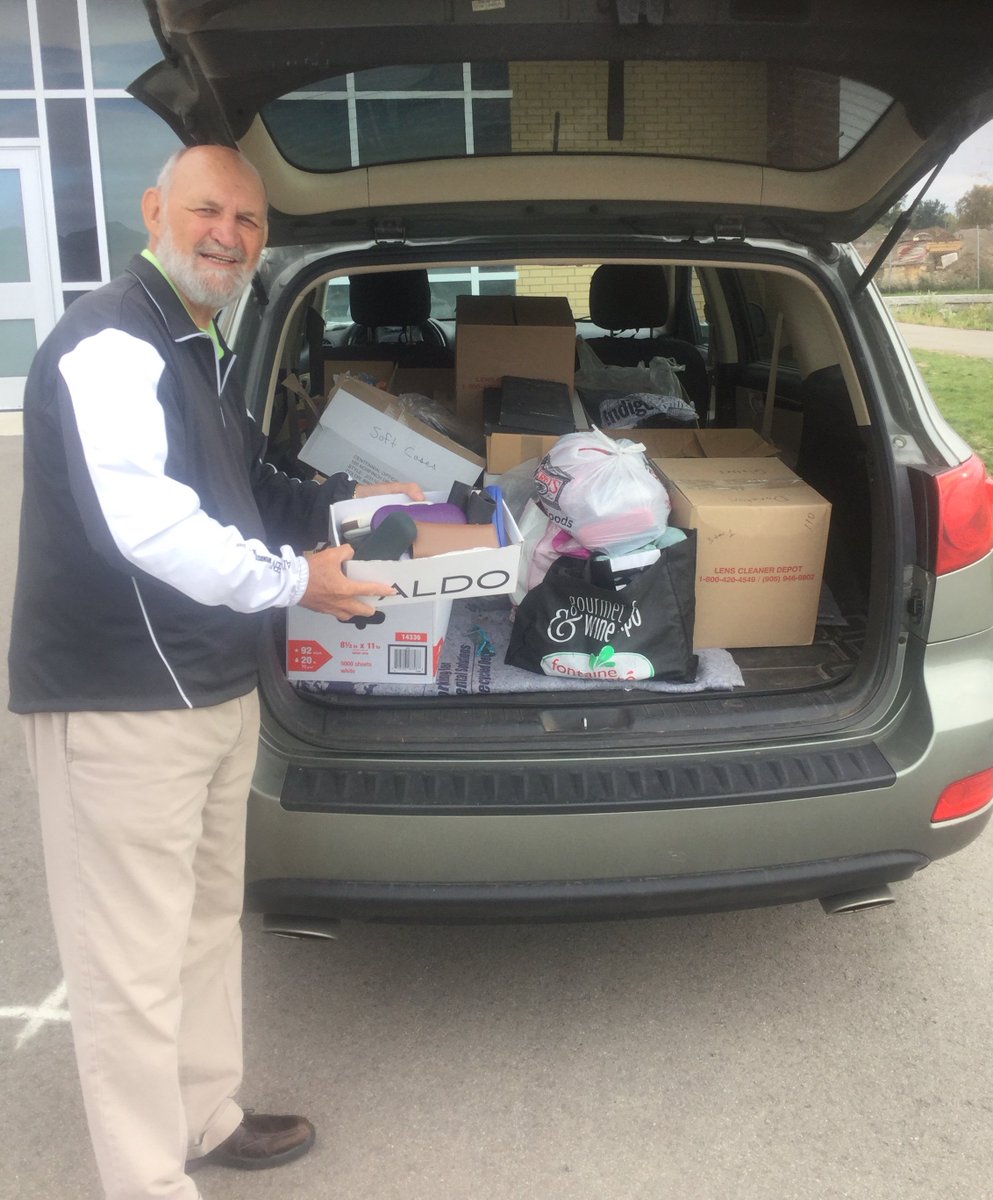 One project that the Ancaster Lions Club undertakes involves the International Eyeglass Recycling Program. Lion Don Stevely is pictured with trunk full of eyeglasses ready  for recycling.