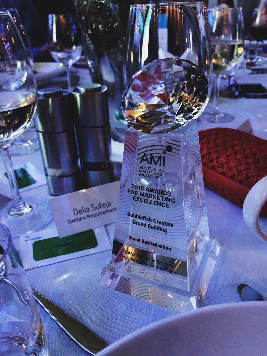 bubblefishAU's tweet photo. We won! Honoured to have received the 2018 AMI Awards for Marketing Excellence in the category of “Brand Revitalisation” - A project for @BanzCarewear for Kids. #BrandsByBubblefish #AMIAwards2018 🙏🏻 @AMI_Marketing_ https://t.co/gE4c1aecS4