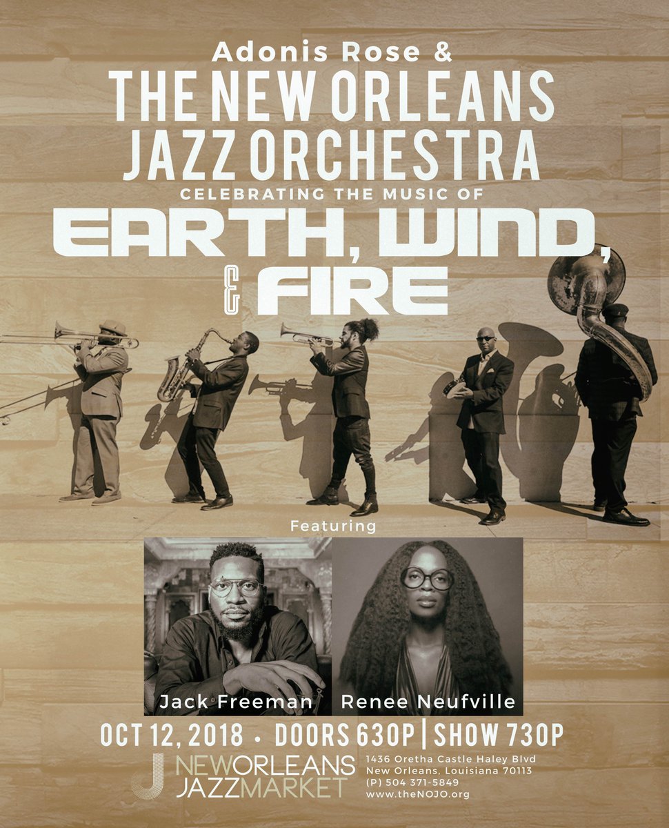 R&amp;B singer <a href="/ReneeNeufville/">Renee Neufville</a> has been added to the lineup for tomorrow night's show! You may recognize her as 1/2 of the duo #zhané. Purchase your ticket ahead of time and avoid missing out on the show!
Tickets ---> neworleansjazzmarket.eventbrite.com
#neworleansmusic #earthwindandfire