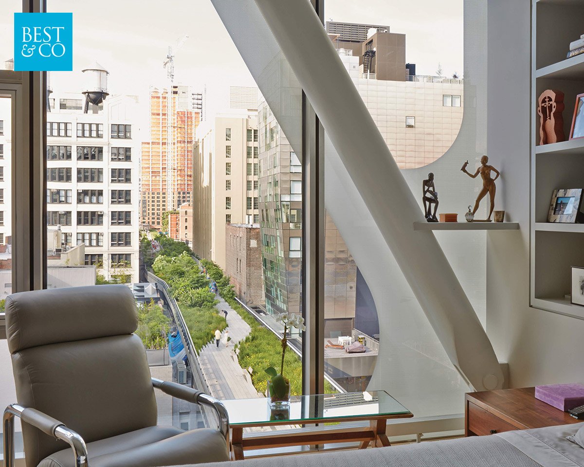 It’s hard to compete with such an awesome view, but we think we did okay! Modern furniture and accents create a space that feels unique to city living.